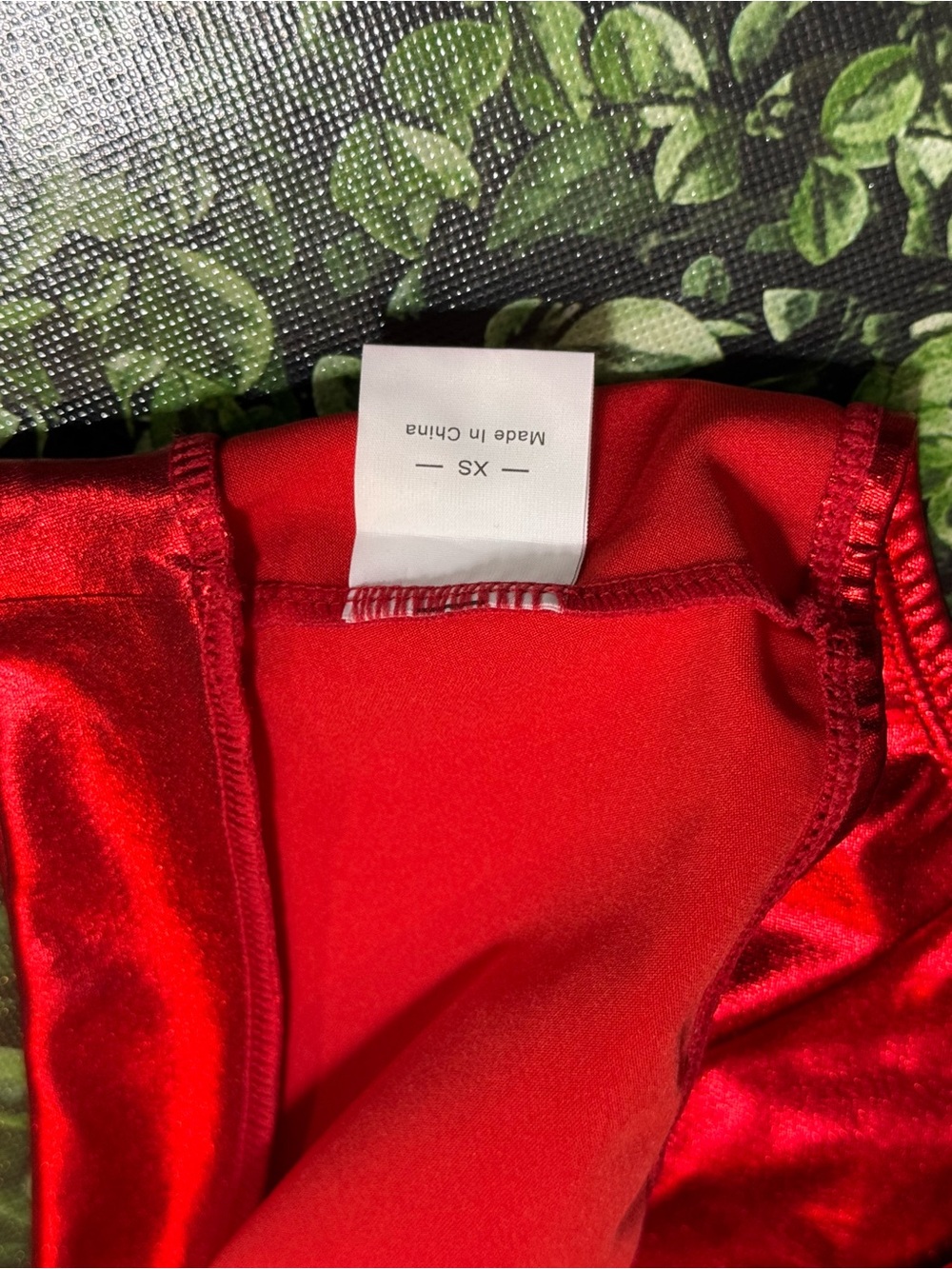 Metallic Red High-Waist Thong Bikini Bottoms - Picture 4 of 7